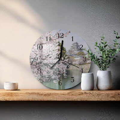 Reloj de pared redondo Cerezos