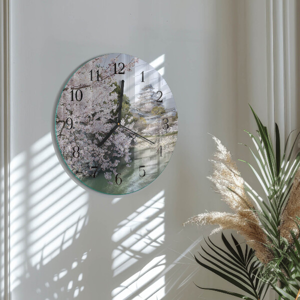 Reloj de pared redondo Cerezos