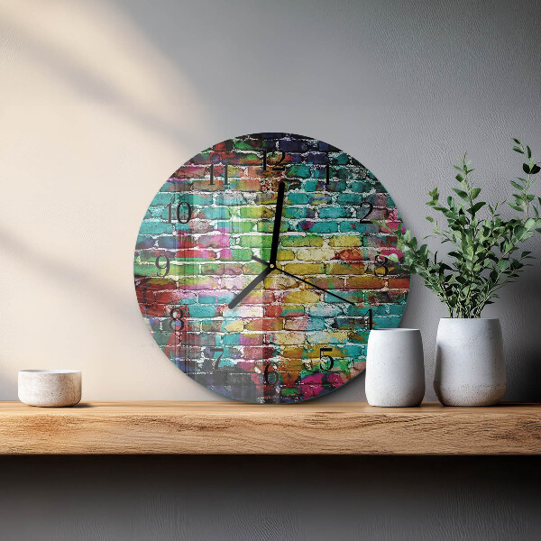 Reloj de pared redondo Ladrillo