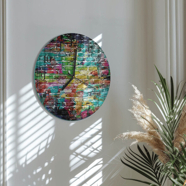 Reloj de pared redondo Ladrillo