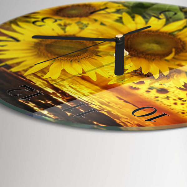 Reloj de pared redondo Girasoles