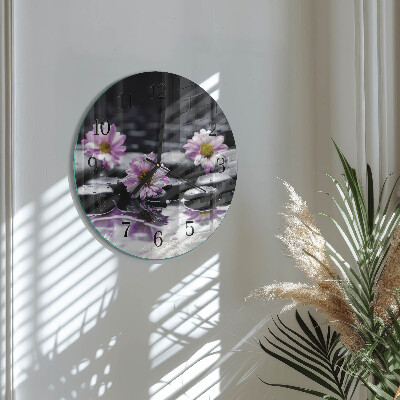 Reloj de pared redondo Flores