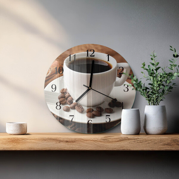 Reloj de pared redondo Café