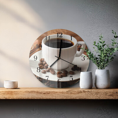 Reloj de pared redondo Café