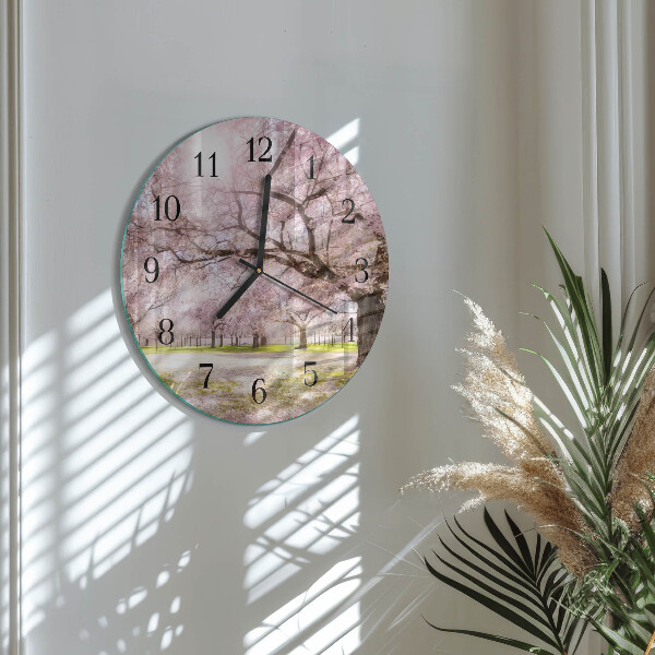 Reloj de pared redondo Cerezos