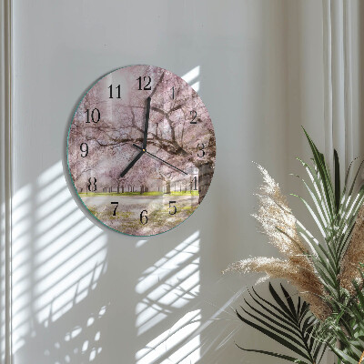 Reloj de pared redondo Cerezos