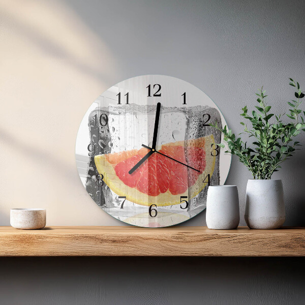 Reloj de pared redondo Helado de pomelo