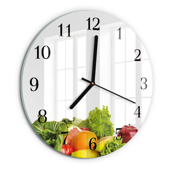 Reloj de pared redondo Verduras