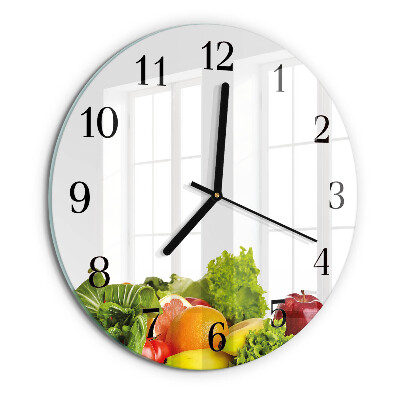Reloj de pared redondo Verduras