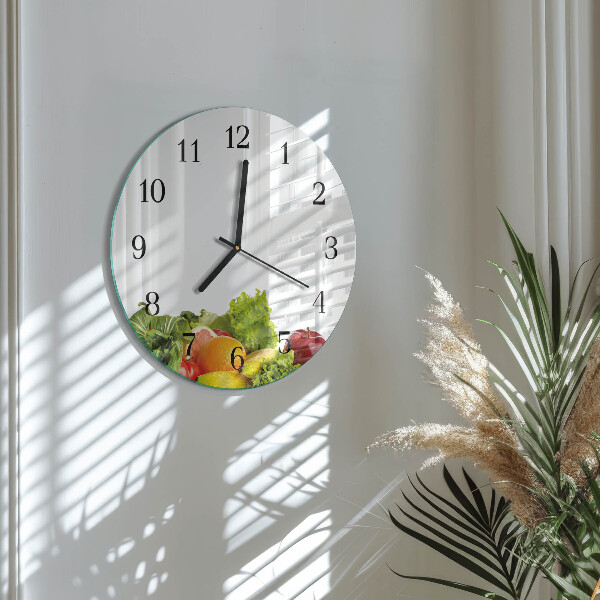 Reloj de pared redondo Verduras