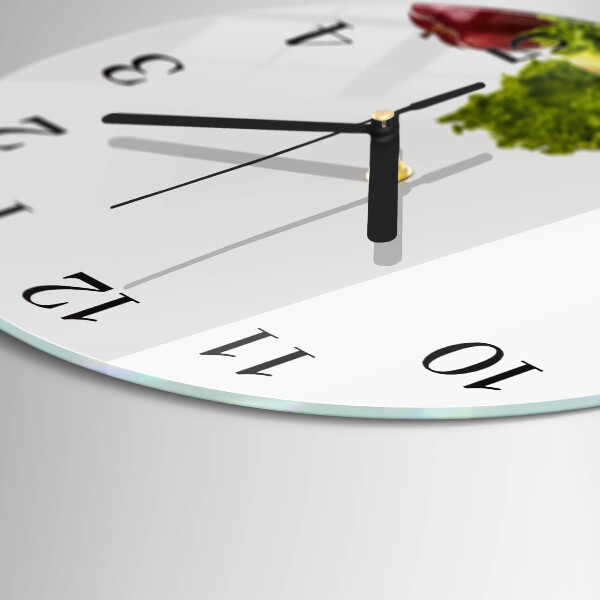 Reloj de pared redondo Verduras