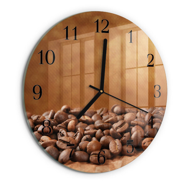 Reloj de pared redondo Granos de café