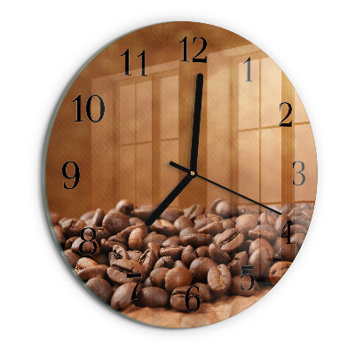 Reloj de pared redondo Granos de café