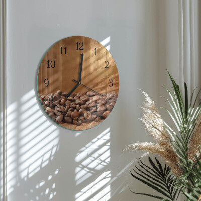 Reloj de pared redondo Granos de café