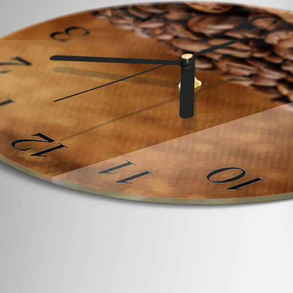 Reloj de pared redondo Granos de café