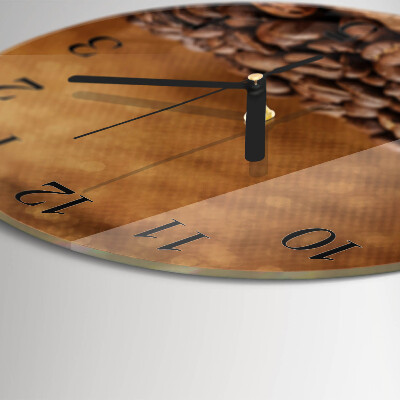 Reloj de pared redondo Granos de café