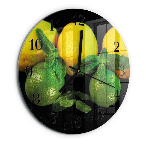 Reloj de pared redondo Limones