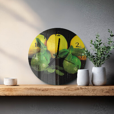 Reloj de pared redondo Limones