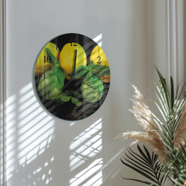 Reloj de pared redondo Limones