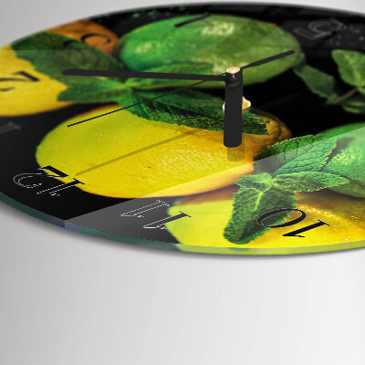 Reloj de pared redondo Limones