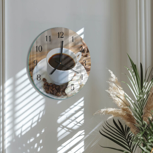 Reloj de pared redondo Café