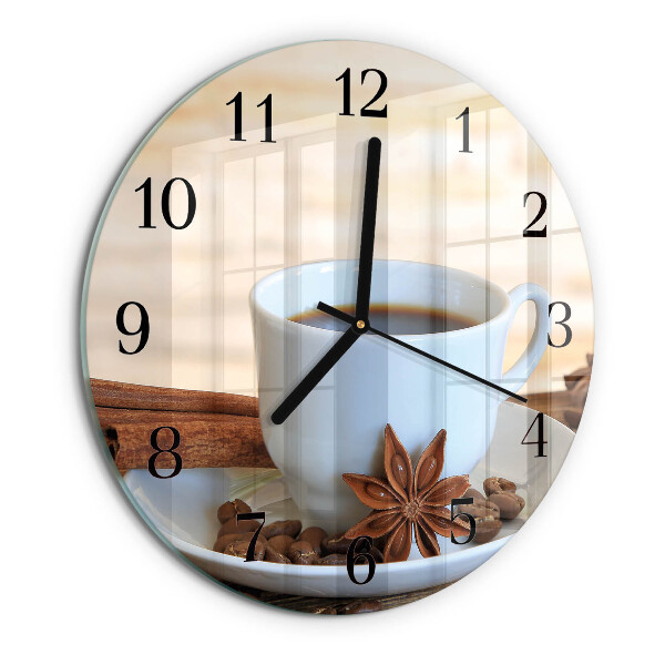 Reloj de pared redondo Café