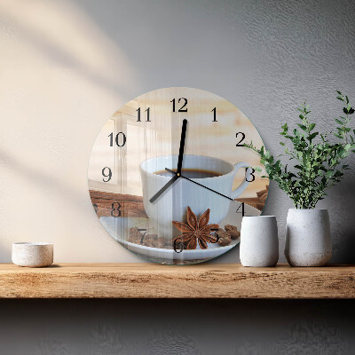 Reloj de pared redondo Café