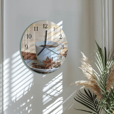 Reloj de pared redondo Café