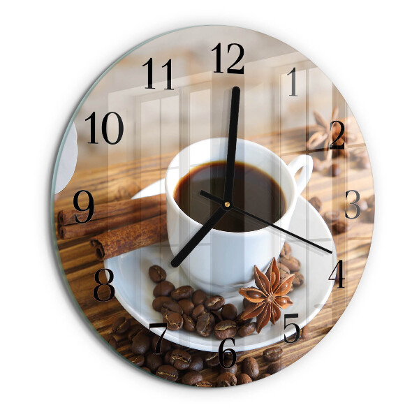 Reloj de pared redondo Café