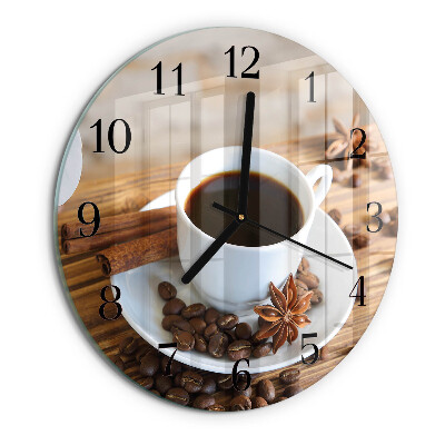 Reloj de pared redondo Café