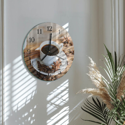 Reloj de pared redondo Café
