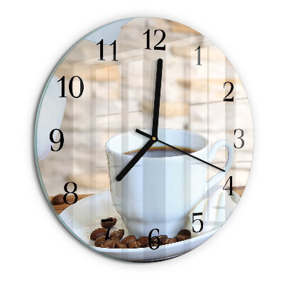 Reloj de pared redondo Café