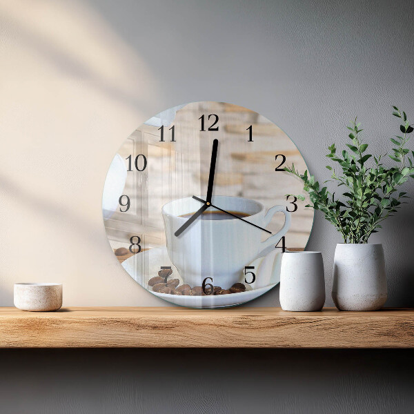 Reloj de pared redondo Café