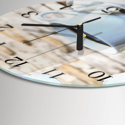 Reloj de pared redondo Café