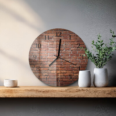 Reloj de pared redondo Ladrillo