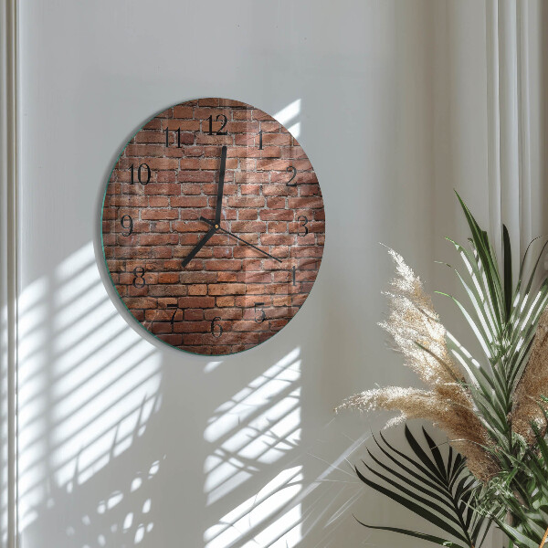 Reloj de pared redondo Ladrillo