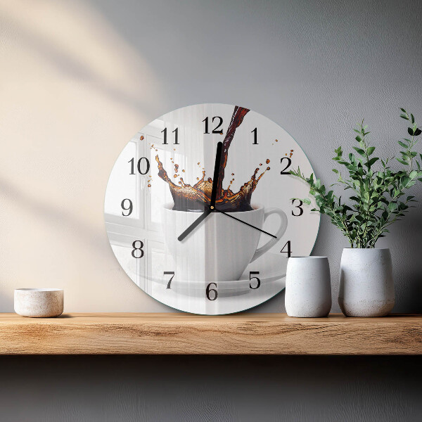 Reloj de pared redondo Café