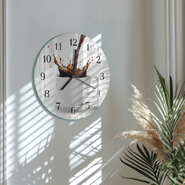 Reloj de pared redondo Café