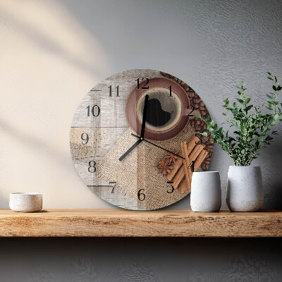Reloj de pared redondo Granos de café