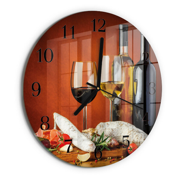 Reloj de pared redondo Vino
