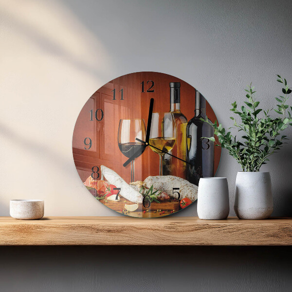 Reloj de pared redondo Vino