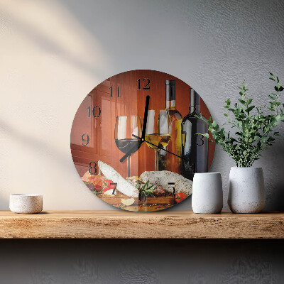 Reloj de pared redondo Vino