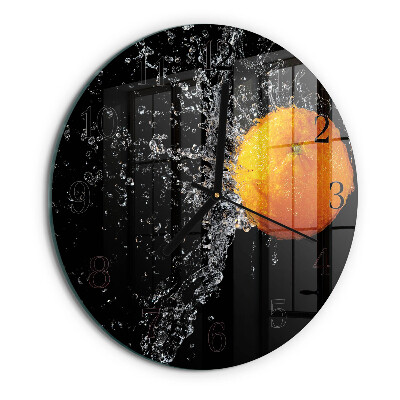 Reloj de pared redondo Naranja