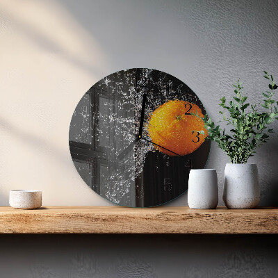 Reloj de pared redondo Naranja