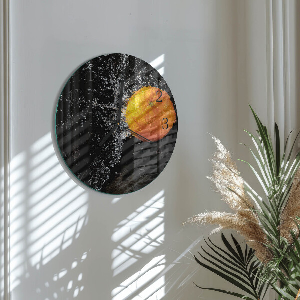 Reloj de pared redondo Naranja