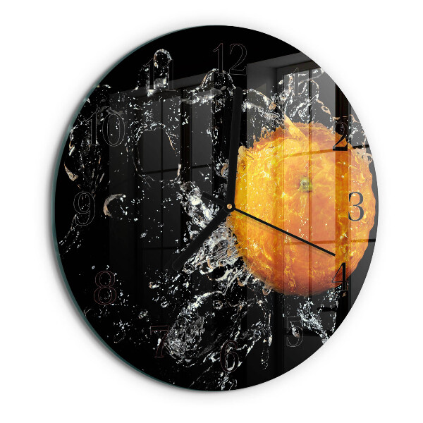 Reloj de pared redondo Naranja