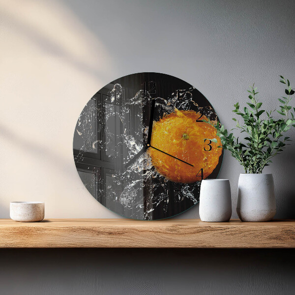 Reloj de pared redondo Naranja