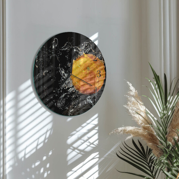 Reloj de pared redondo Naranja