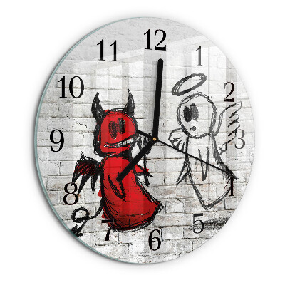 Reloj de pared redondo Ángel Diablo