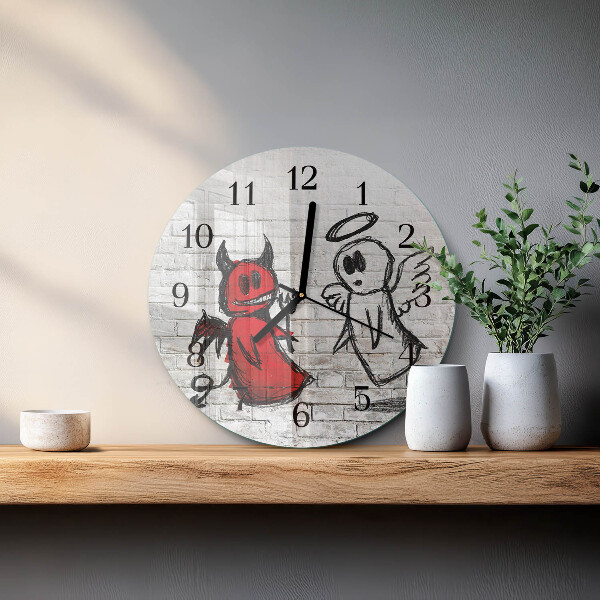 Reloj de pared redondo Ángel Diablo